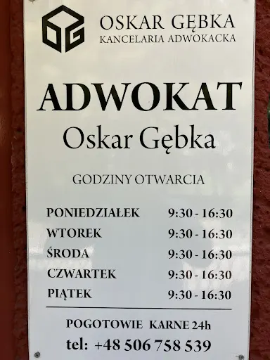Adwokat Oskar Gębka - Kancelaria Adwokacka Zawiercie